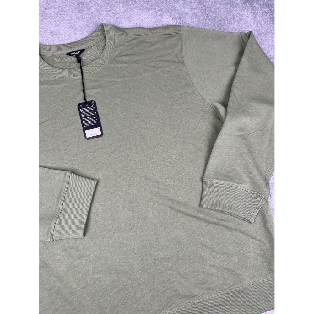 NEW Allbirds R&R Crewneck Sweatshirt Organic Pima Cotton Calm Cargo Green XXXL